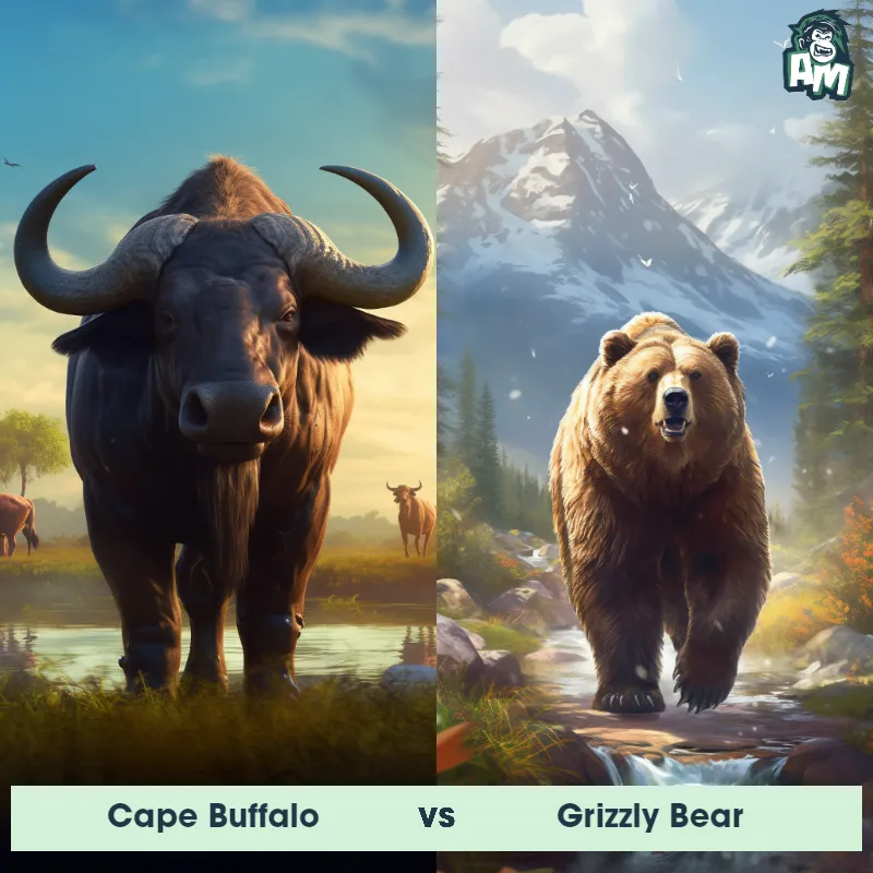 Cape Buffalo vs Grizzly Bear - Animal Matchup