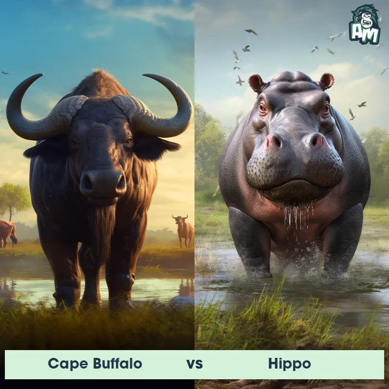 Cape Buffalo vs Hippo - Animal Matchup