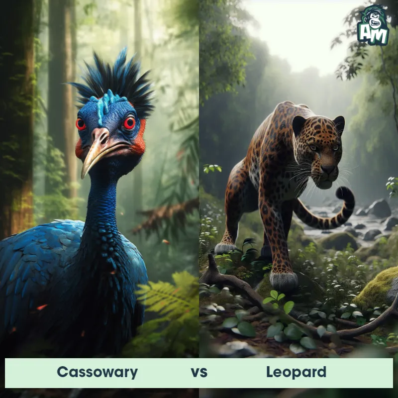 Cassowary vs Leopard - Animal Matchup