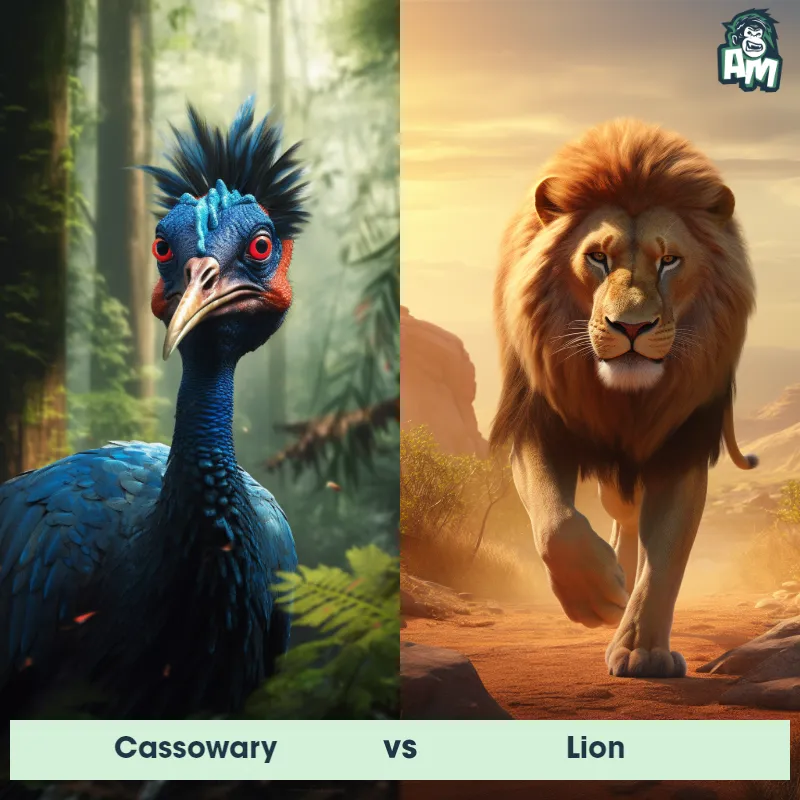 Cassowary vs Lion - Animal Matchup