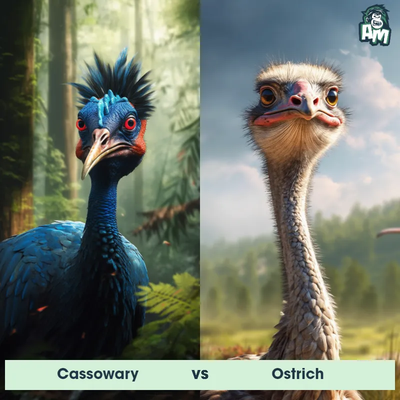 Cassowary vs Ostrich - Animal Matchup