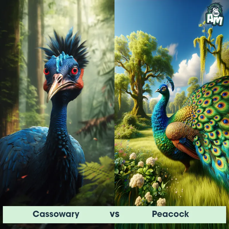 Cassowary vs Peacock - Animal Matchup