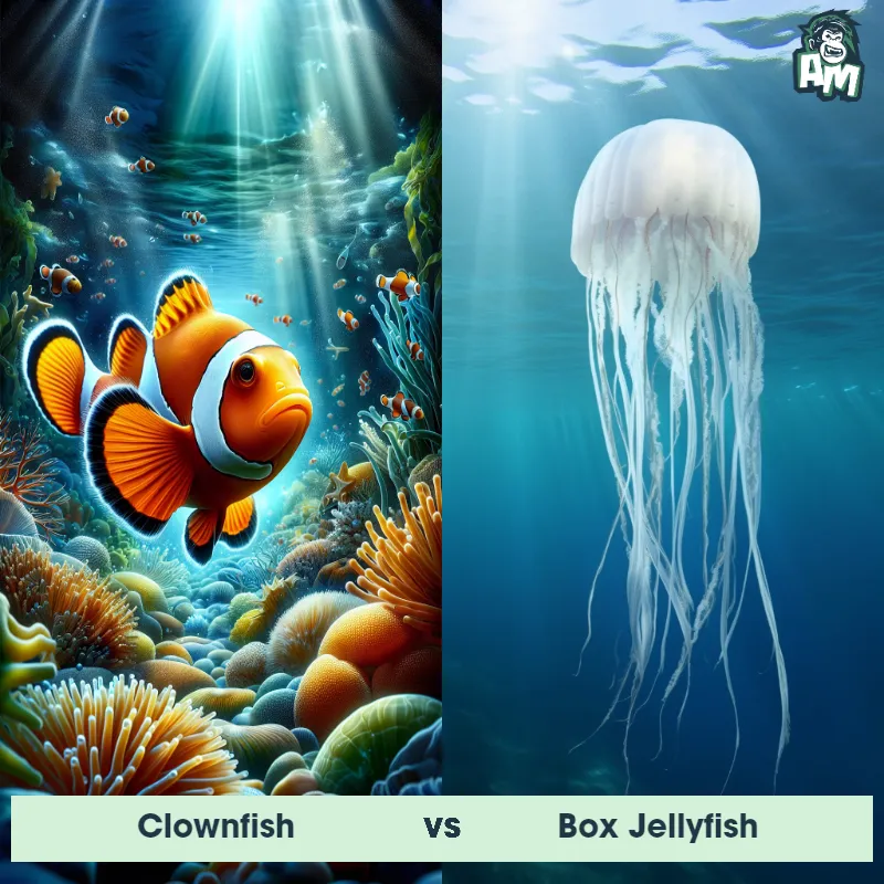 Clownfish vs Box Jellyfish - Animal Matchup