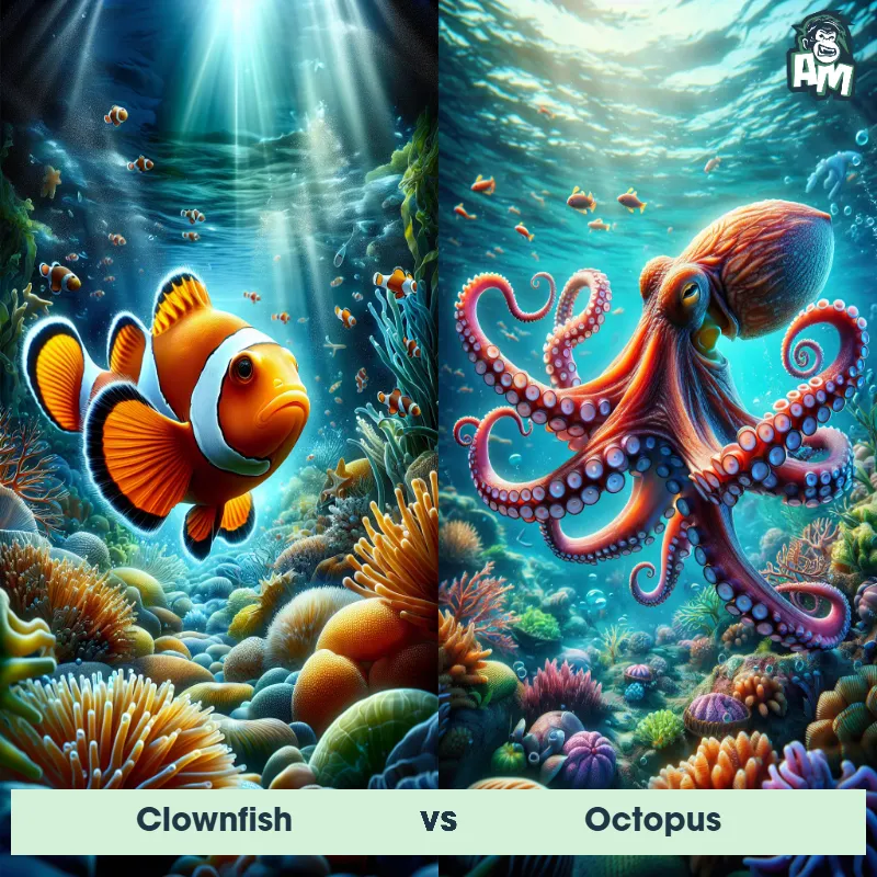 Clownfish vs Octopus - Animal Matchup