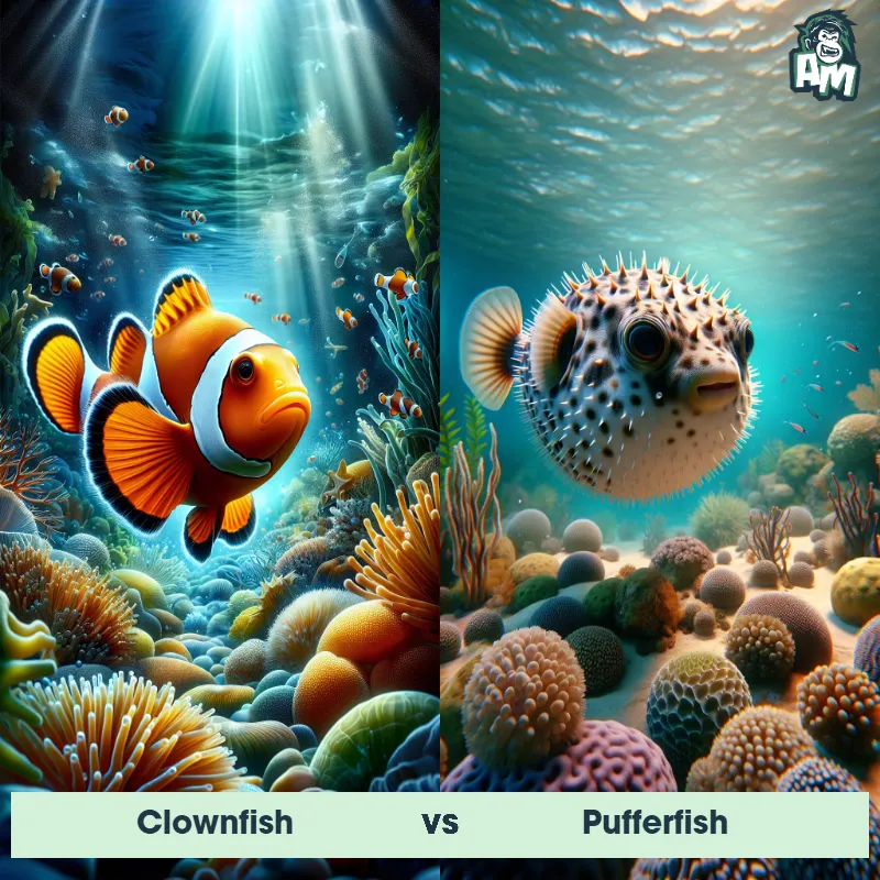 Clownfish vs Pufferfish - Animal Matchup