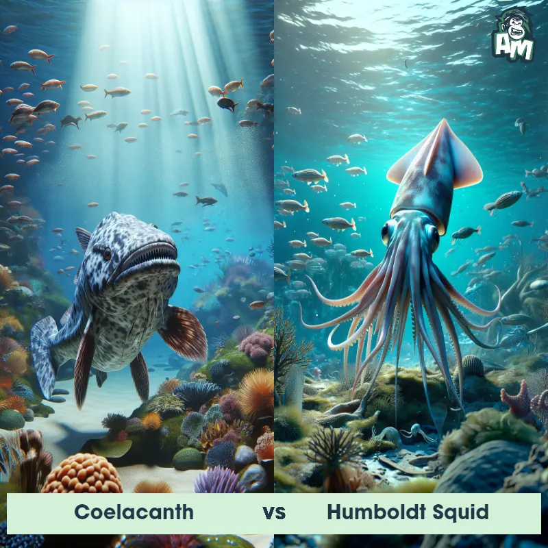 Coelacanth vs Humboldt Squid - Animal Matchup