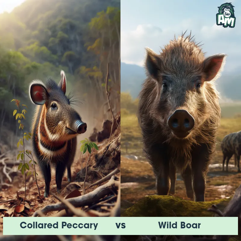 Collared Peccary vs Wild Boar - Animal Matchup
