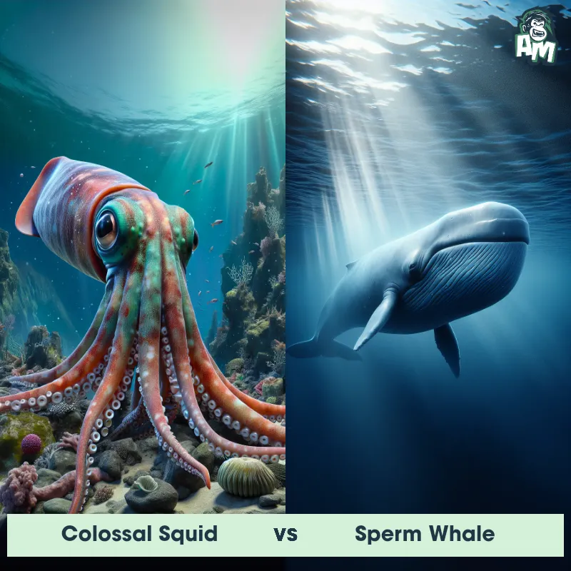 Colossal Squid vs Sperm Whale - Animal Matchup