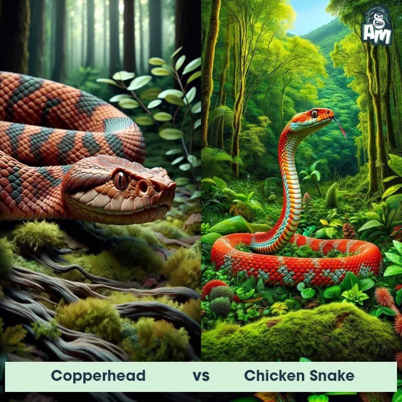 Copperhead vs Chicken Snake - Animal Matchup