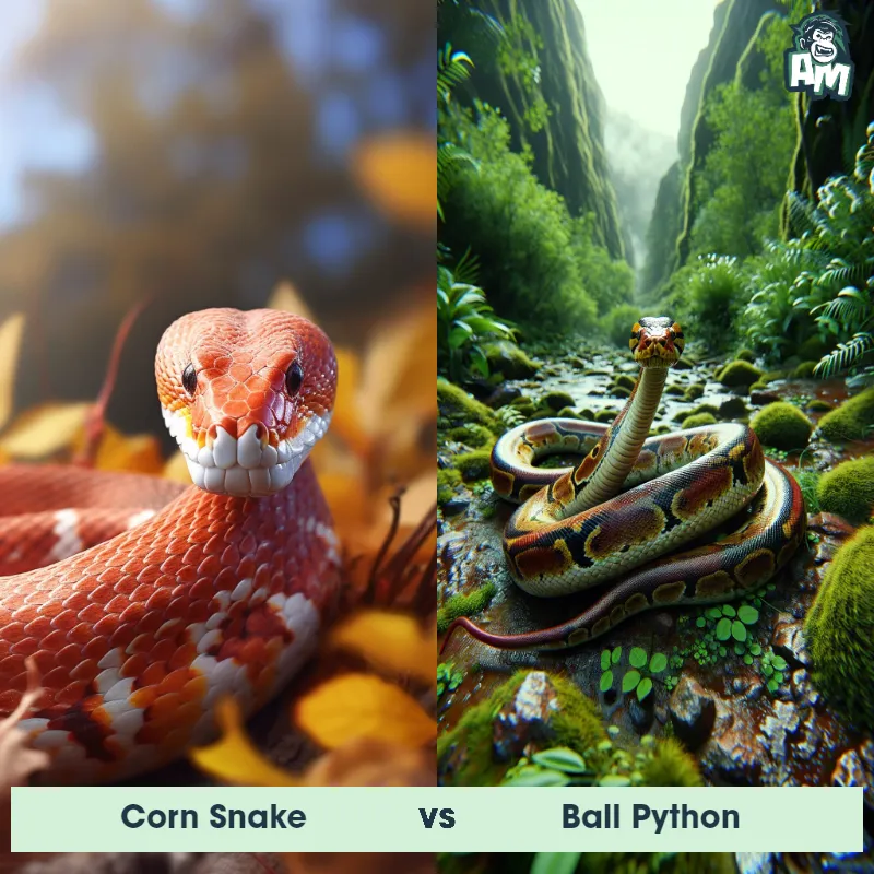 Corn Snake vs Ball Python - Animal Matchup