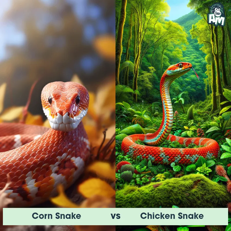 Corn Snake vs Chicken Snake - Animal Matchup