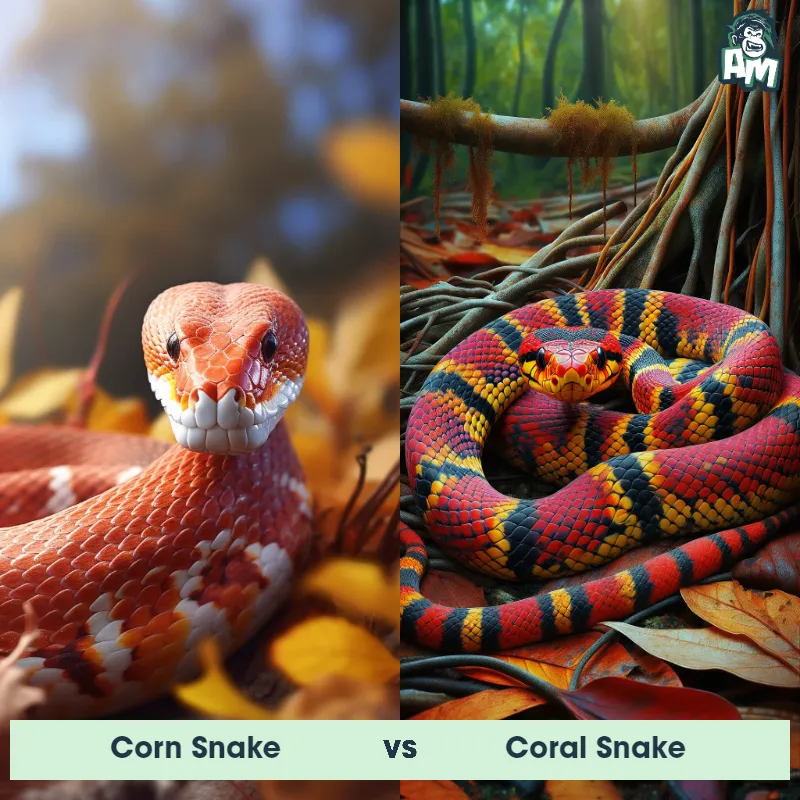 Corn Snake vs Coral Snake - Animal Matchup