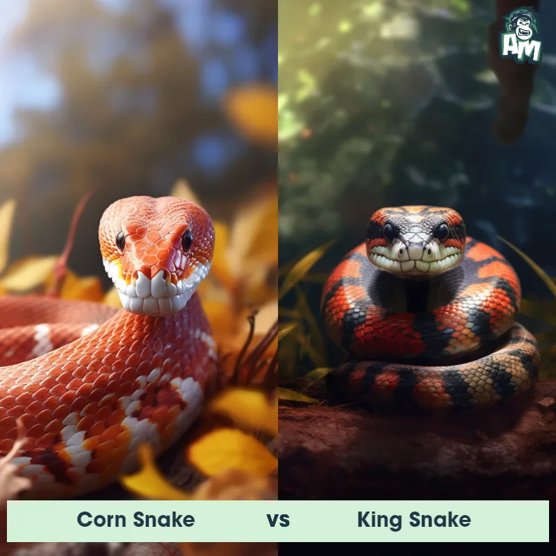 Corn Snake vs King Snake - Animal Matchup