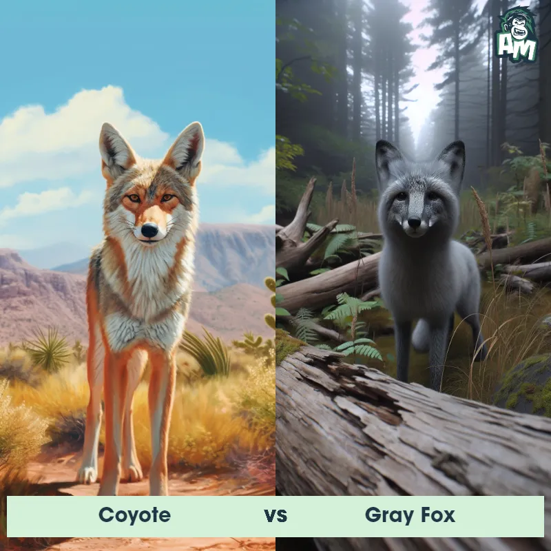 Coyote vs Gray Fox - Animal Matchup