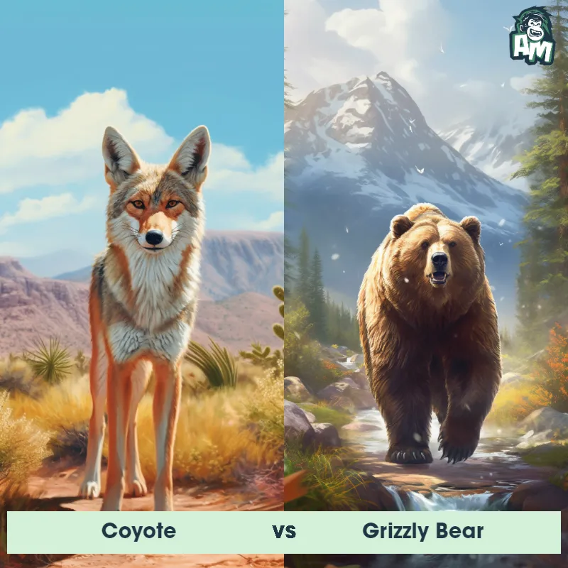 Coyote vs Grizzly Bear - Animal Matchup