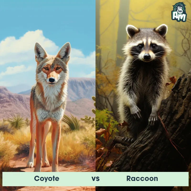 Coyote vs Raccoon - Animal Matchup