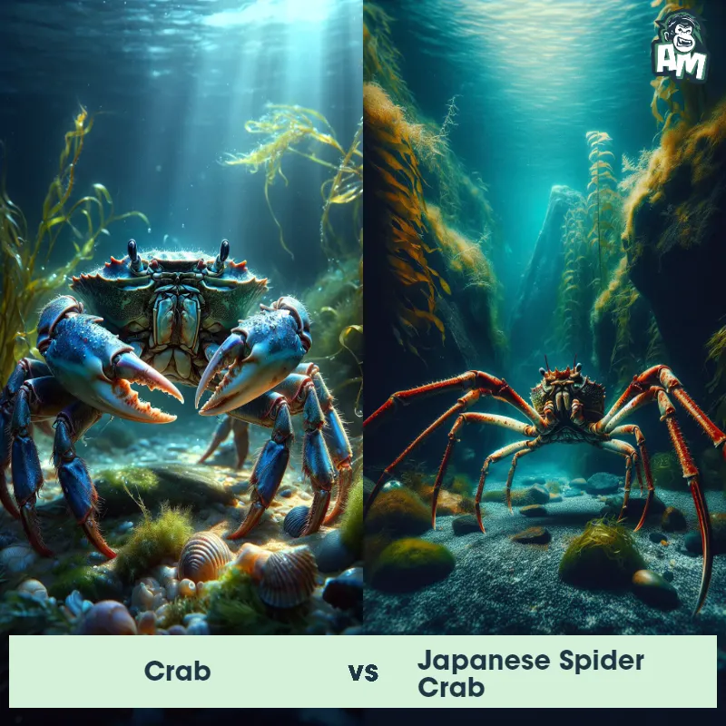 Crab vs Japanese Spider Crab - Animal Matchup