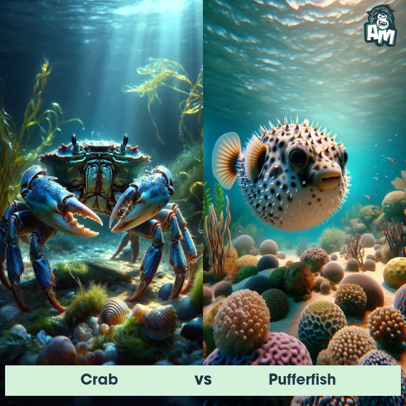 Crab vs Pufferfish - Animal Matchup