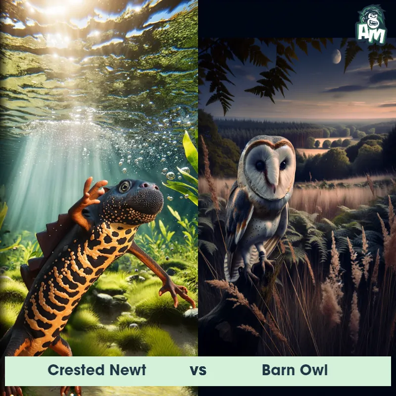 Crested Newt vs Barn Owl - Animal Matchup