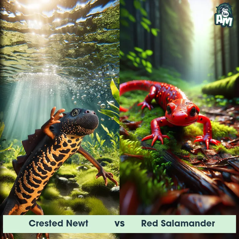 Crested Newt vs Red Salamander - Animal Matchup