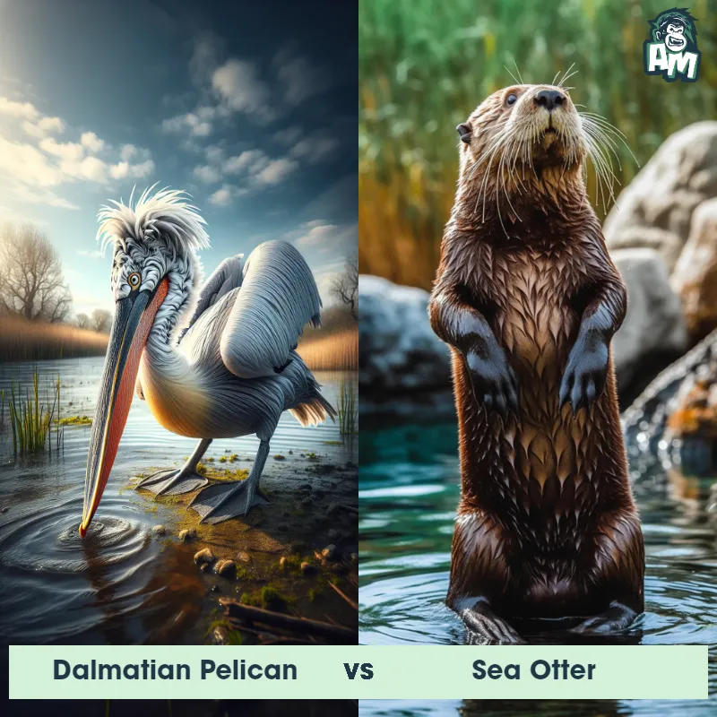 Dalmatian Pelican vs Sea Otter - Animal Matchup