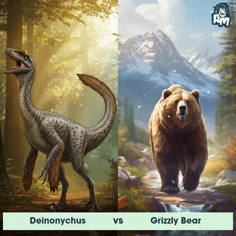 Deinonychus vs Grizzly Bear - Animal Matchup