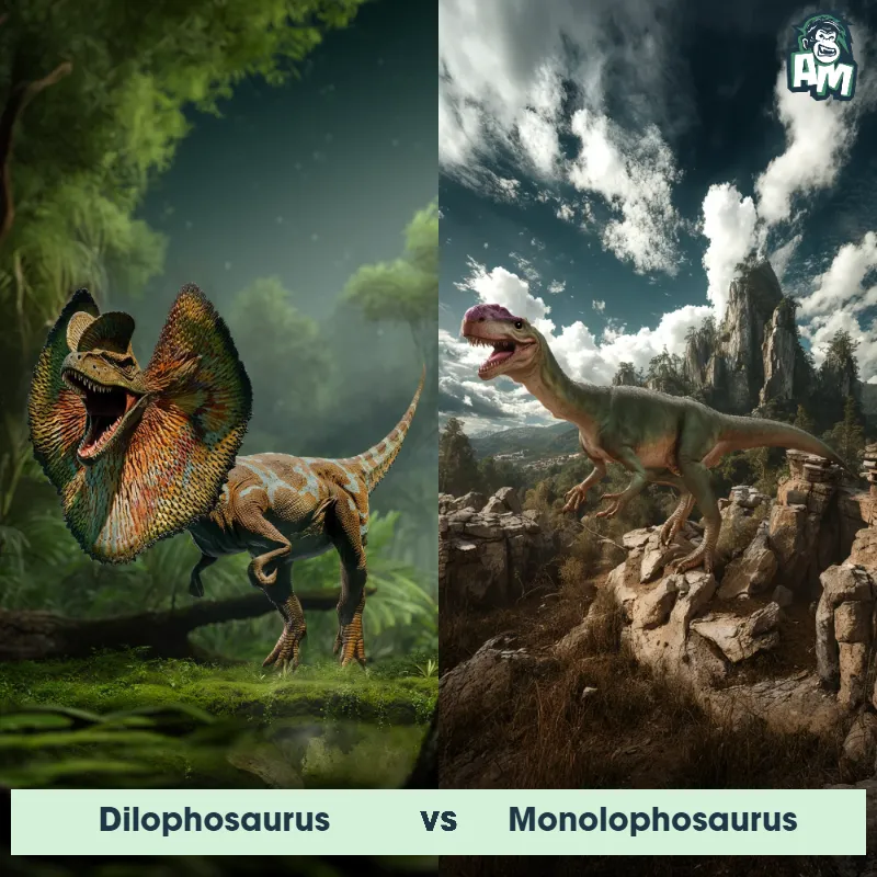 Dilophosaurus vs Monolophosaurus - Animal Matchup