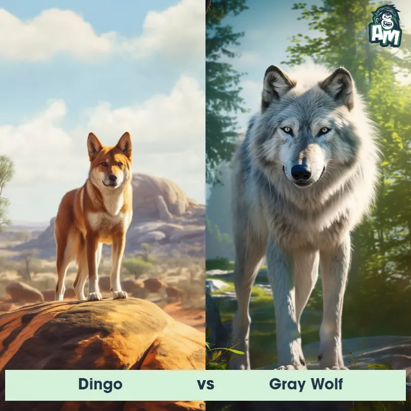 Dingo vs Gray Wolf - Animal Matchup