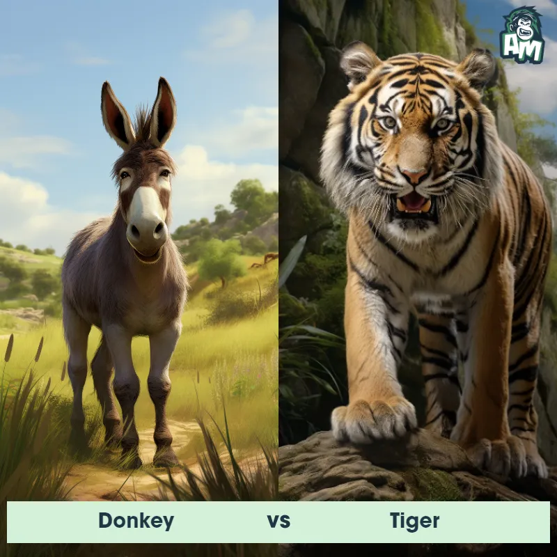 Donkey vs Tiger - Animal Matchup