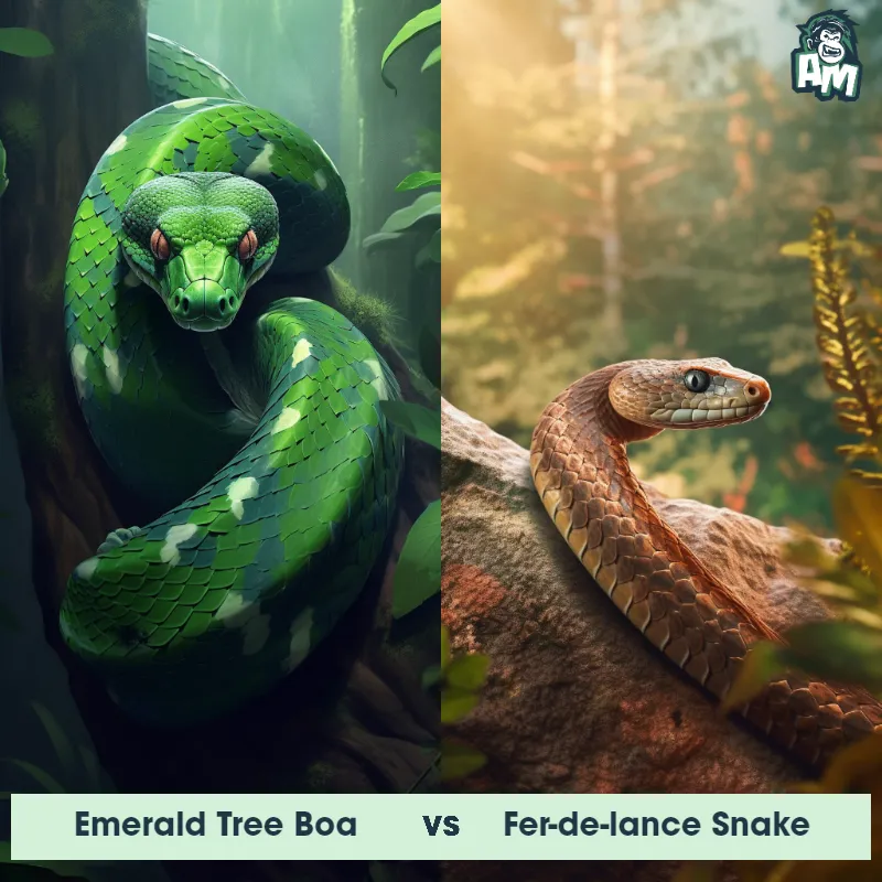 Emerald Tree Boa vs Fer-de-lance Snake - Animal Matchup