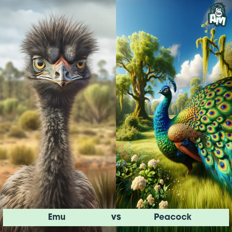Emu vs Peacock - Animal Matchup