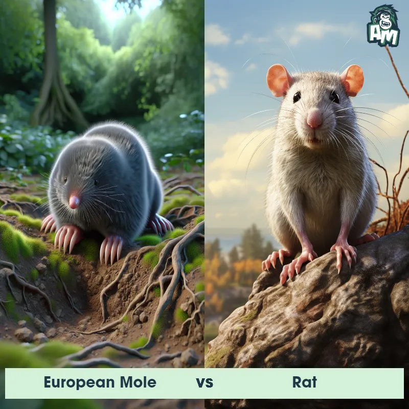 European Mole vs Rat - Animal Matchup