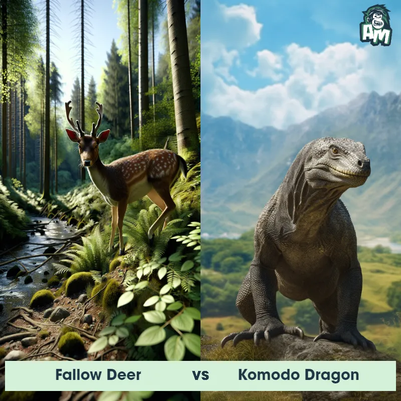 Fallow Deer vs Komodo Dragon - Animal Matchup