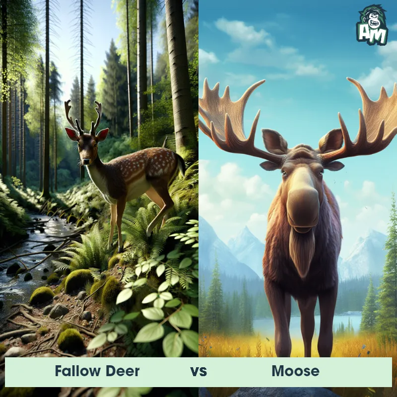 Fallow Deer vs Moose - Animal Matchup