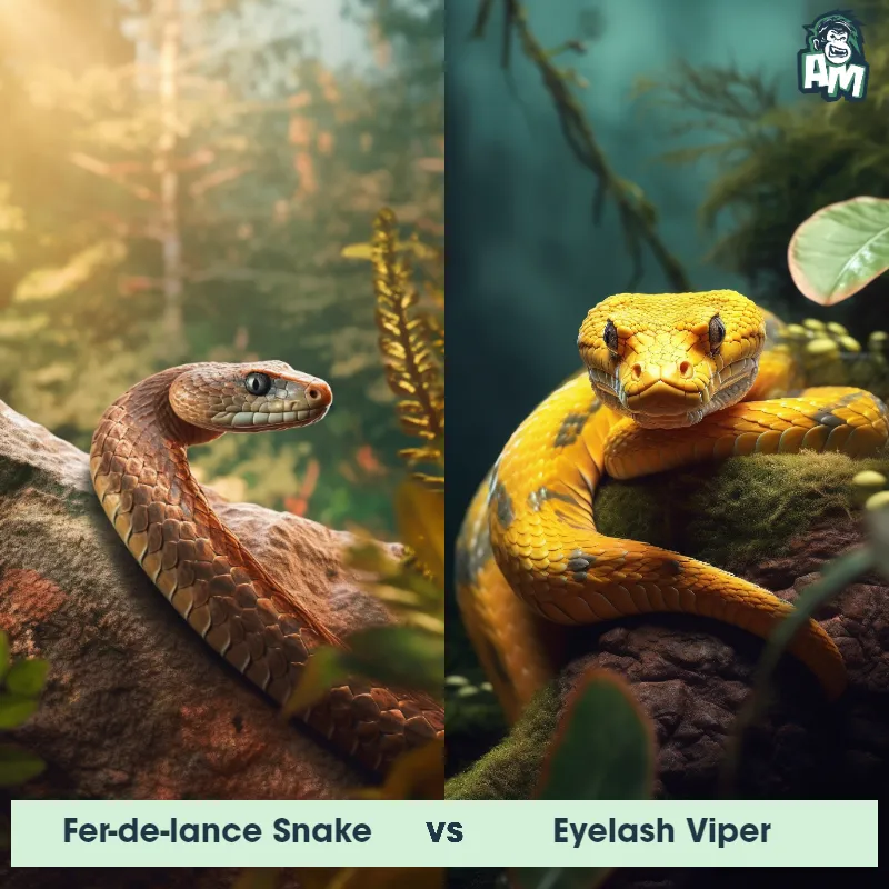 Fer-De-Lance Snake vs Eyelash Viper - Animal Matchup