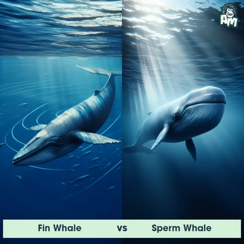 Fin Whale vs Sperm Whale - Animal Matchup
