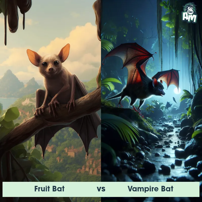 Fruit Bat vs Vampire Bat - Animal Matchup