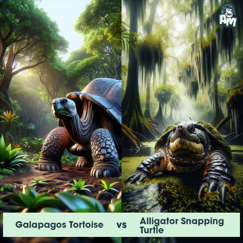 Galapagos Tortoise vs Alligator Snapping Turtle - Animal Matchup