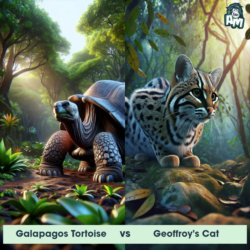 Galapagos Tortoise vs Geoffroy's Cat - Animal Matchup