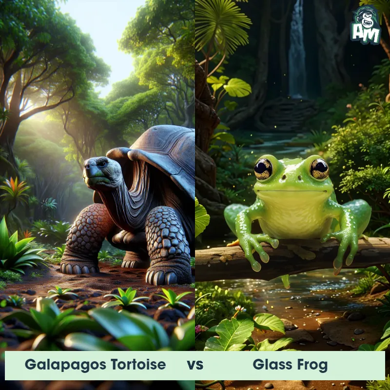 Galapagos Tortoise vs Glass Frog - Animal Matchup