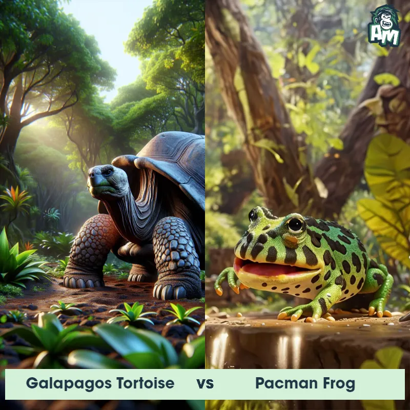 Galapagos Tortoise vs Pacman Frog - Animal Matchup