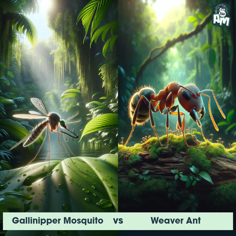 Gallinipper Mosquito vs Weaver Ant - Animal Matchup