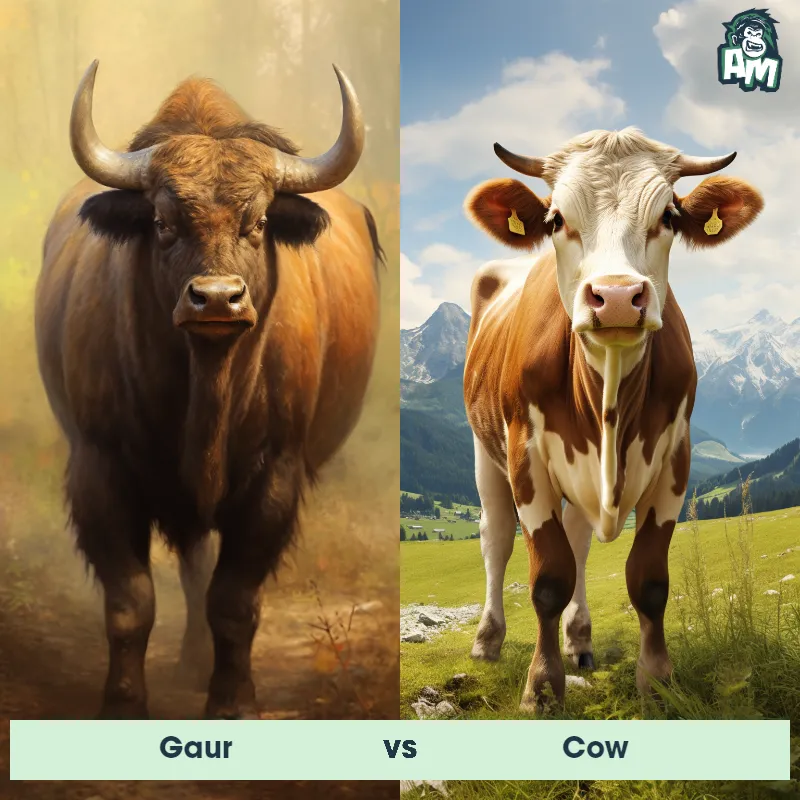 Gaur vs Cow - Animal Matchup