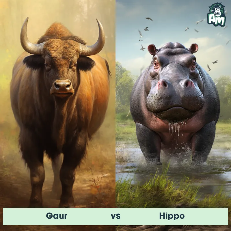 Gaur vs Hippo - Animal Matchup