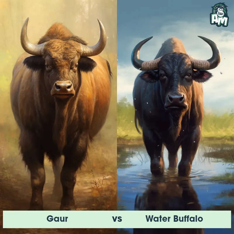 Gaur vs Water Buffalo - Animal Matchup