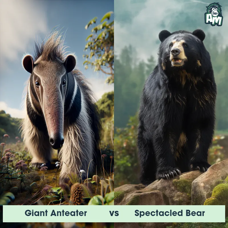 Giant Anteater vs Spectacled Bear - Animal Matchup