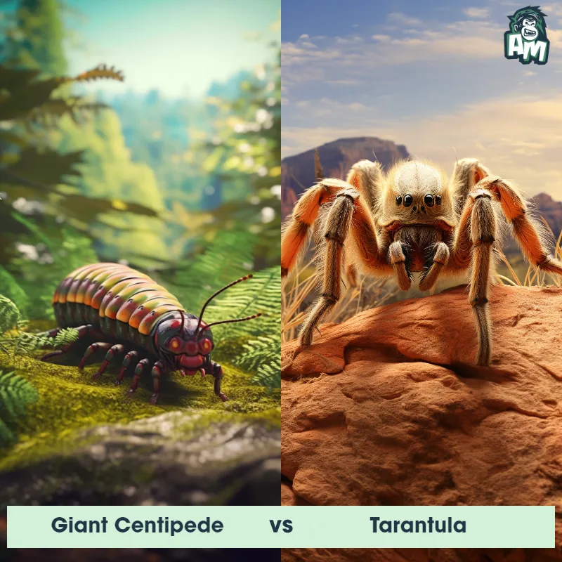 Giant Centipede vs Tarantula - Animal Matchup