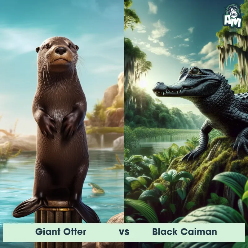 Giant Otter vs Black Caiman - Animal Matchup