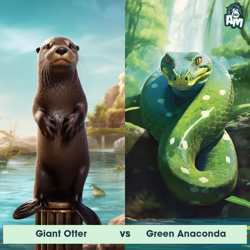 Giant Otter vs Green Anaconda - Animal Matchup