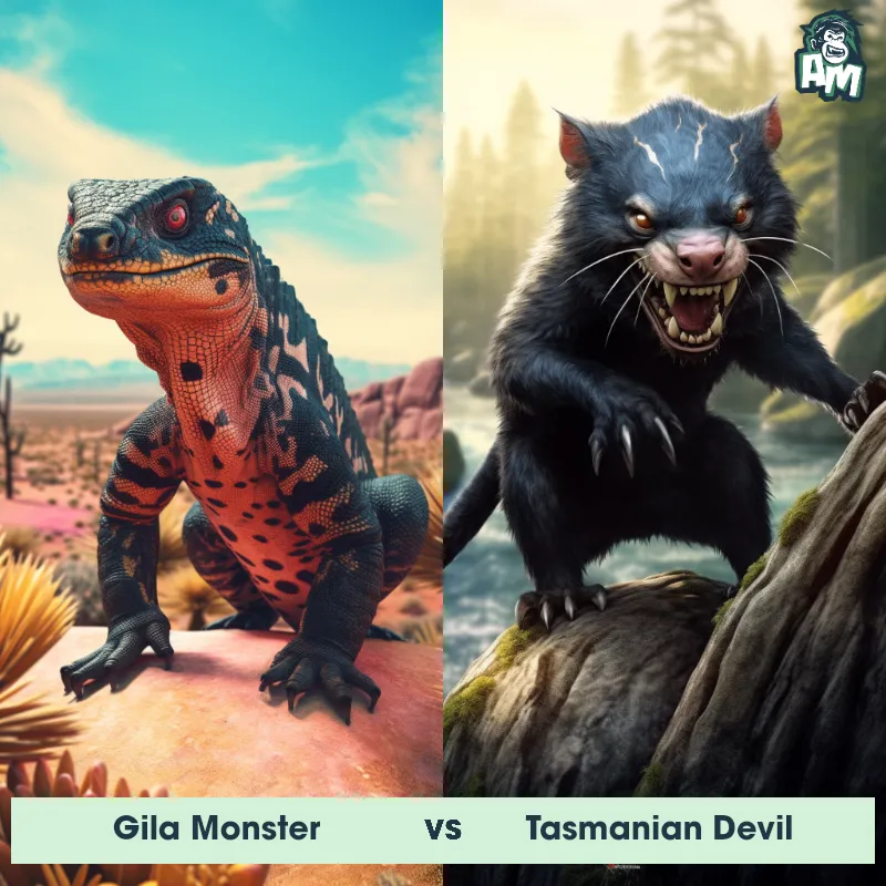 Gila Monster vs Tasmanian Devil - Animal Matchup
